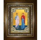 Икона освященная "Иоаким и Анна праведные богоотцы", в киоте 24x30 см