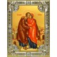 Икона освященная "Иоаким и Анна праведные богоотцы", 18x24 см, со стразами