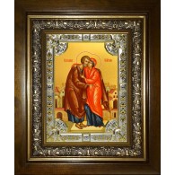 Икона освященная "Иоаким и Анна праведные богоотцы", в киоте 24x30 см фото