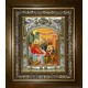 Икона освященная "Рождество Пресвятой Богородицы", в киоте 20x24 см