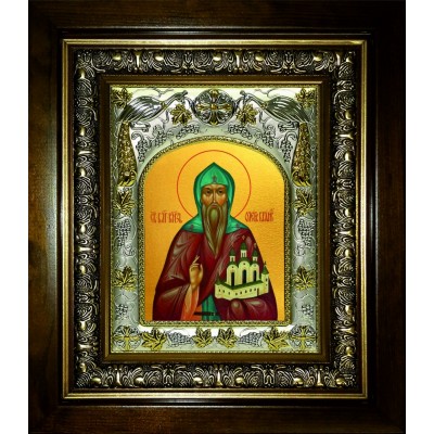 Икона освященная "Олег Брянский, благоверный князь", в киоте 20x24 см фото