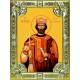 Икона освященная "Борис Царь Болгарский", 18x24 см, со стразами