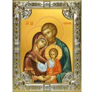 Икона освященная "Святое Семейство", 18x24 см, со стразами