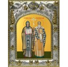 Икона освященная "Кирилл и Мефодий равноапостольные", 14x18 см
