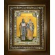 Икона освященная "Кирилл и Мефодий равноапостольные", в киоте 24x30 см