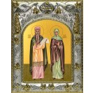 Икона освященная "Захария и Елисавета праведные", 14x18 см