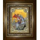 Икона освященная "Георгий Победоносец великомученик, икона Чудо Георгия о змие", в киоте 24x30 см