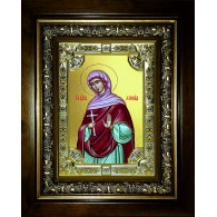 Икона освященная "Хиония Аквилейская", в киоте 24x30 см со стразами фото