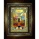 Икона освященная "Непроходимая дверь, икона Божией Матери", в киоте 24x30 см со стразами