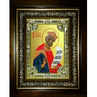 Икона освященная "Давид царь и пророк", в киоте 24x30 см, со стразами фото
