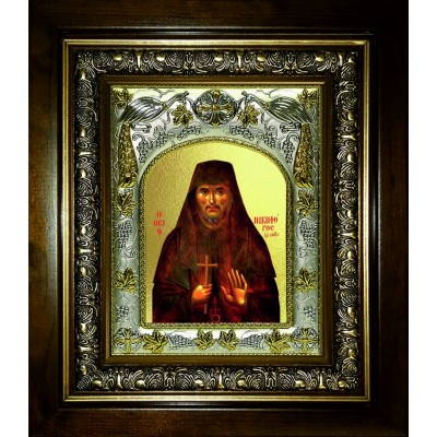 Икона освященная "Никифор Преподобный Прокаженный", в киоте 20x24 см фото