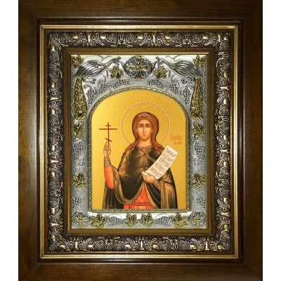 Икона освященная "Христина (Кристина) Тирская мученица", в киоте 20x24 см фото