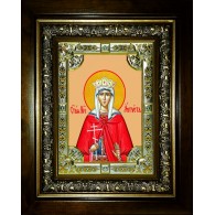 Икона освященная "Августа Святая", в киоте 24x30 см со стразами фото