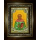Икона освященная "Иулий (Юлий) Мирмидонянин, пресвитер, преподобный", в киоте 24x30см со стразами