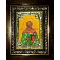 Икона освященная "Иулий (Юлий) Мирмидонянин, пресвитер, преподобный", в киоте 24x30см со стразами фото