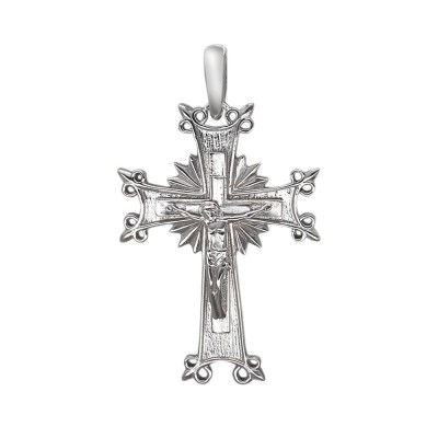 Кресты из серебра 925 пробы цвет металла белый фото