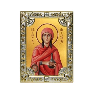 Икона освященная "Мария Магдалина равноапостольная, мироносица", 18x24 см, со стразами фото