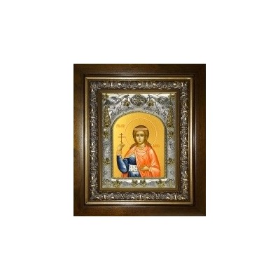 Икона освященная "Василисса Никомидийская мученица",в киоте 24x30 см  фото
