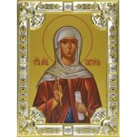 Икона освященная "Виктория Коринфская", 18x24 см, со стразами фото