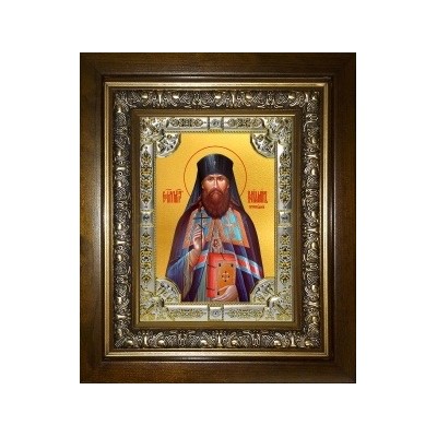 Икона освященная "Вениамин Петроградский Гдовский митрополит,священномученик", в киоте 24x30 см фото