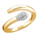 Кольцо с бриллиантом из желтого золота 585 пробы цвет металла желтый 3.15 гр.