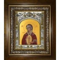 Икона освященная "В родах Помощница, икона Божией Матери", в киоте 20x24 см фото