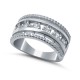 Кольцо с цирконом из серебра 925 пробы цвет металла белый 5.67 гр.