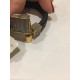 "Отче наш". Кожаный браслет из кожи и серебра 925 пробы с золотым покрытием и чернением