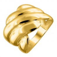Кольцо из серебра 925 пробы цвет металла желтый 3.82 гр. фото