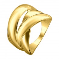 Кольцо из серебра 925 пробы цвет металла желтый 3.72 гр. фото
