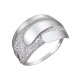 Кольцо с фианитом из серебра 925 пробы цвет металла белый 2.15 гр.