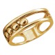 Кольцо из желтого золота 585 пробы цвет металла желтый 4.08 гр.