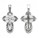 Крест "Да воскреснет Бог..." из серебра 925 пробы с чернением