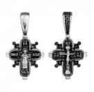 Крест Николай Чудотворец из серебра 925 пробы с чернением
