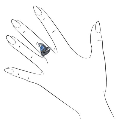 Кольцо с перламутром и марказитом из серебра 925 пробы фото
