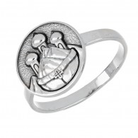 Кольцо Горка Пахомия  из серебра 925 пробы, 3 мм фото