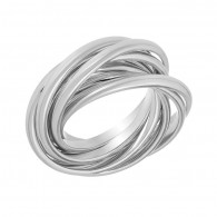 Кольцо Семья из серебра 925 пробы с позолотой 999, 8 мм фото