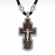 Крест Восьмиконечный  из дерева и серебра 925 пробы
