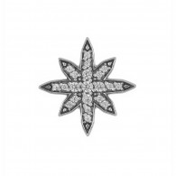 Подвеска Вифлеемская звезда с фианитами из серебра 925 пробы фото
