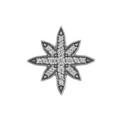 Подвеска Вифлеемская звезда с фианитами из серебра 925 пробы фото