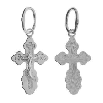 Крест из серебра 925 пробы фото