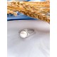 Кольцо с цирконом и жемчугом из серебра 925 пробы