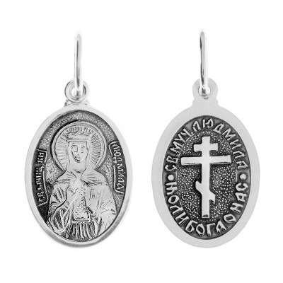 Подвеска Людмила Св. из серебра 925 пробы с чернением фото