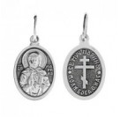 Подвеска Марина Св. из серебра 925 пробы с чернением