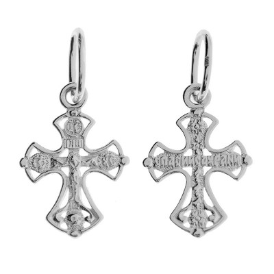 Крест из серебра 925 пробы фото