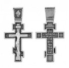 Крест из серебра 925 пробы с чернением