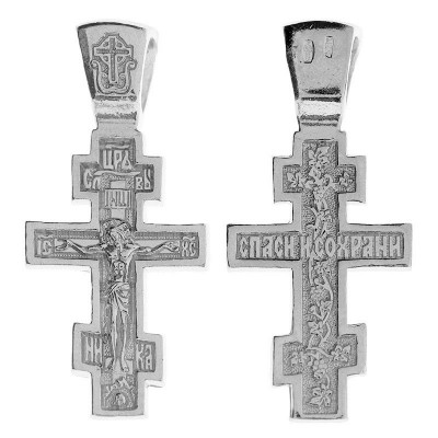Крест из серебра 925 пробы фото