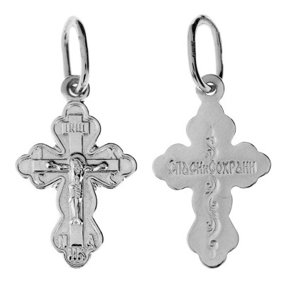 Крест из серебра 925 пробы фото