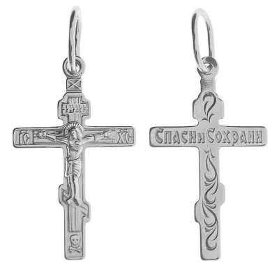 Крест из серебра 925 пробы фото