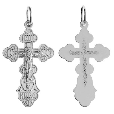 Крест из серебра 925 пробы фото